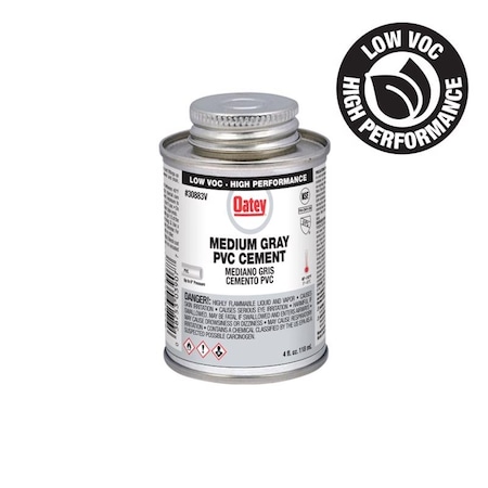 Oatey Oatey Gray Cement For PVC 4 oz 30883V